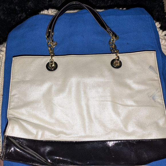 Anne Klein White and Black Women's Tote Bag - Picture 5 of 14